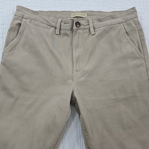 Elliot Mulryan Fine Stretch Chino Pants Men's 32x32 Khaki Straight Leg NWT NEW - Picture 8 of 16
